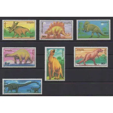 Nouveauté Mongolie - 1990 - No 1758/1764 - Animaux préhistoriques