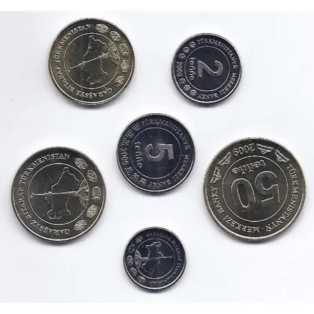Turkmenistan - Série de 6 pièces différentes Original