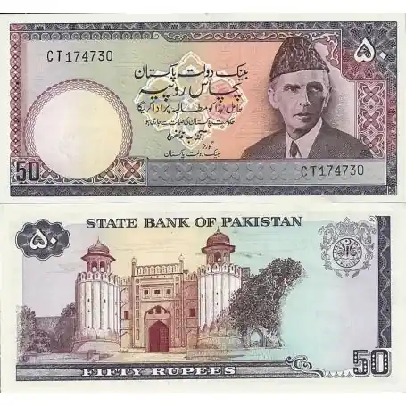 Billets de collection Pakistan Pk N° 30 - 50 Ruppee Tendance