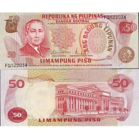 Vente Flash Billets de collection Philippines Pk N° 156 - 50 Pesos