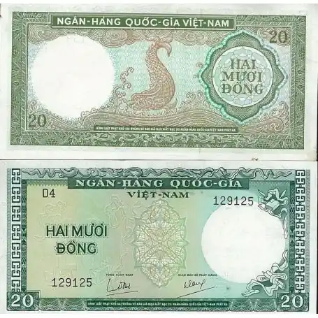 Billets de collection Vietnam Sud Pk N° 16 - 20 Dong Achat Immédiat