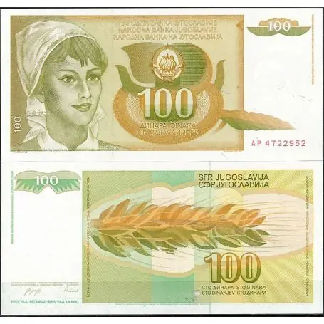 Bon Marché Billets de collection Yougoslavie Pk N° 105 - 100 Dinara