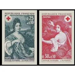 Commander Maintenant Timbre de collection France - 1581 et 1582 Non Dentel