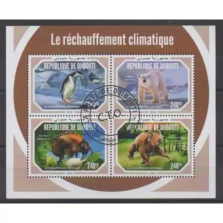Original Djibouti - 2018 - No 2261/2264 - Environnement - Animaux - Oblitérés