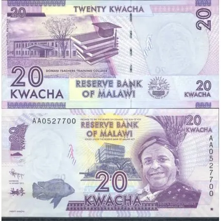 Prix Promo Billets de banque Malawi Pk N° 57 - 20 Kwacha