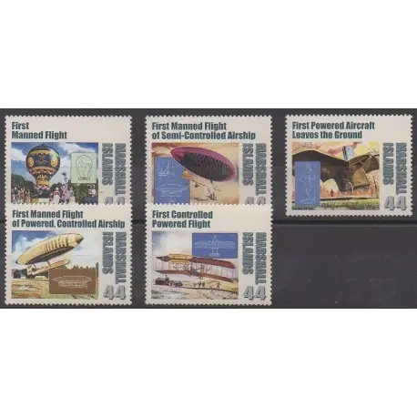 Vente Flash Marshall - 2011 - No 2650/2654 - Ballons - Dirigeables