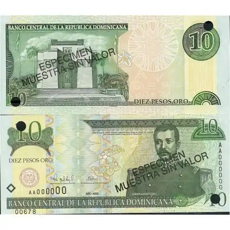 Quantité Limitée Billets de banque Dominicaine Repu. Pk N° 159S - 10 Pesos