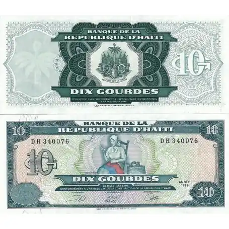 Billets de banque Haiti Pk N° 265 - 10 Gourdes Vente Flash