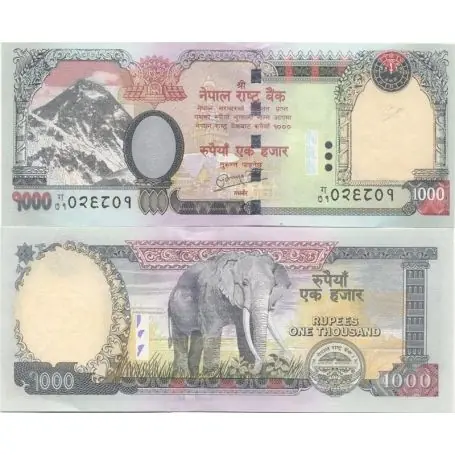 Garantie Incluse Billets de banque Nepal Pk N° 67 - 1000 Rupees