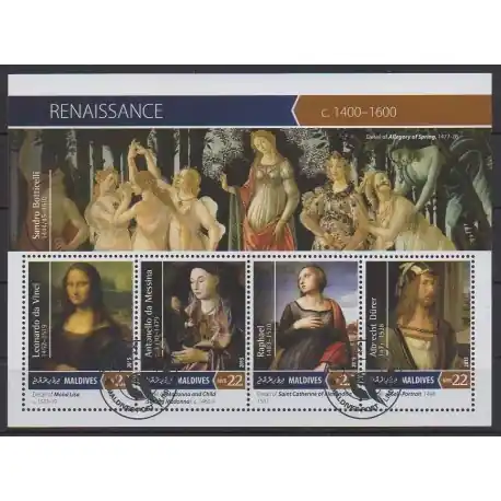 Maldives - 2015 - No 4949/4952 - Peinture - Oblitérés Vente Directe