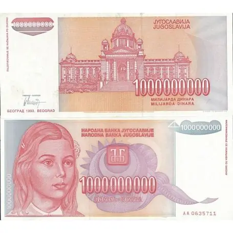 Dernière Chance Billets de banque Yougoslavie Pk N° 126 - BI Dinara