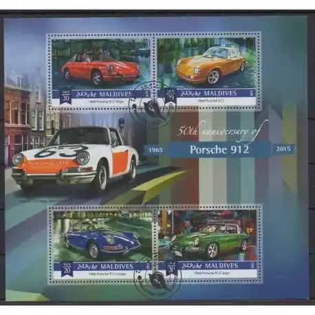 Certifié Maldives - 2015 - No 4877/4880 - Voitures - Oblitérés