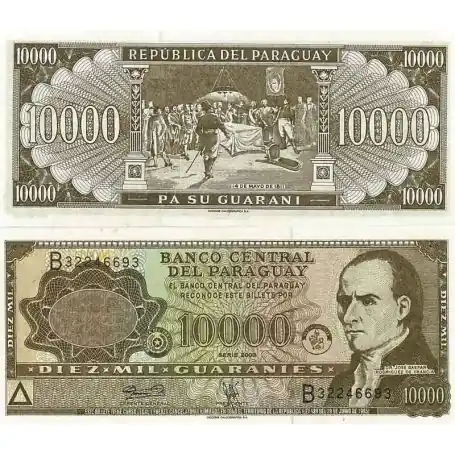 Billets de banque Paraguay Pk N° 216 - 10 000 Guaranis Offre Du Jour
