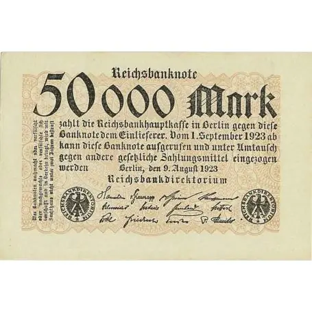 Prix Promo Billets de banque Allemagne Pk N° 99 - 50 000 Mark