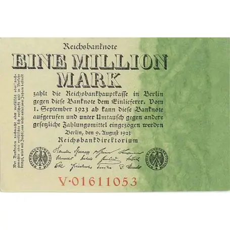 Billets de banque Allemagne Pk N° 101 - 1 Million Mark Dernière Chance