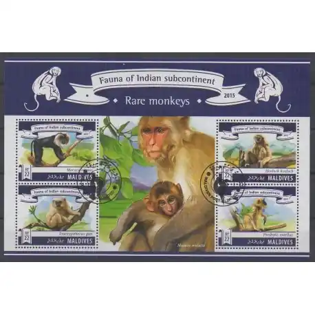 Maldives - 2015 - No 4717/4720 - Mammifères - Oblitérés Vente Directe