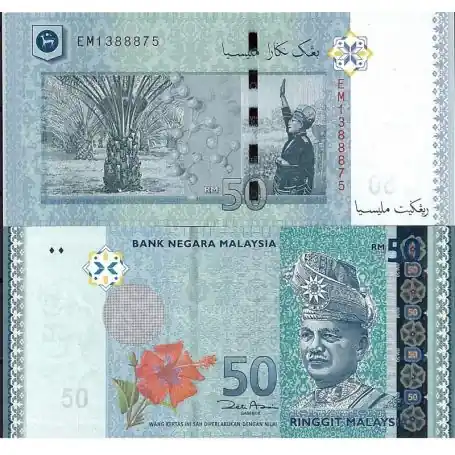 Billets de banque Malaisie Pk N° 50 50 - 50 Ringgit Satisfait Ou Remboursé
