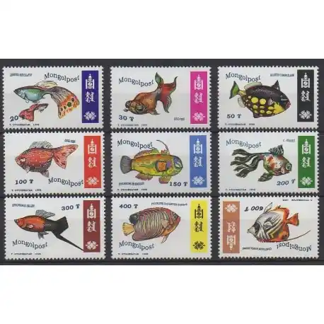 Vente Directe Mongolie - 1998 - No 2160/2168 - Vie marine