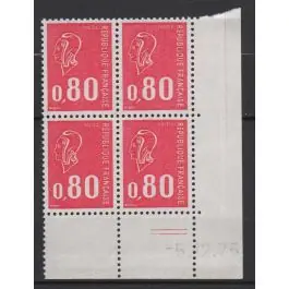 Top Qualité Timbre de collection France - 1816a Coin Dat (1975)