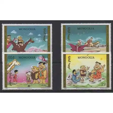 Mongolie - 1991 - No 1879/1882 - Dessins Animés - BD Nouvel Arrivage