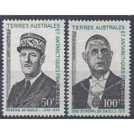 Timbre TAAF N° 46 et 47 neufs sans charnière Dernière Chance