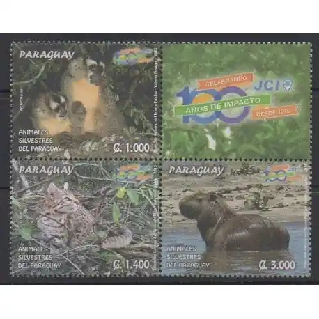 Authentique Paraguay - 2015 - No 3191/3193 - Mammifères