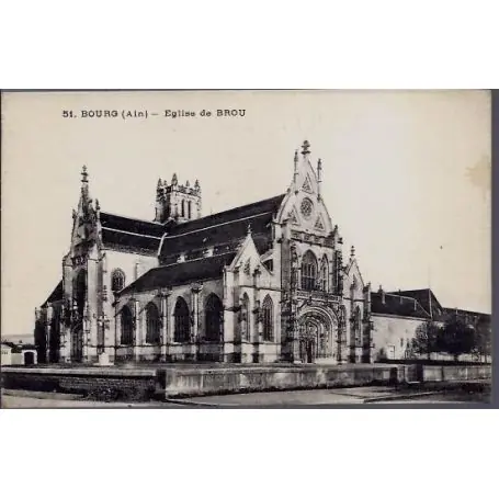 Carte postale 01 - Bourg ( Ain) Eglise de Brou - voyage - Dos divise Super Prix