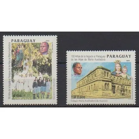 Paraguay - 2000 - No 2803/2804 - Religion Retour Gratuit