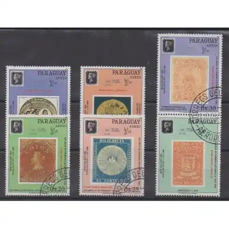 Petit Prix Paraguay - 1989 - No PA1152/PA1156 - Timbres sur timbres - Oblitérés