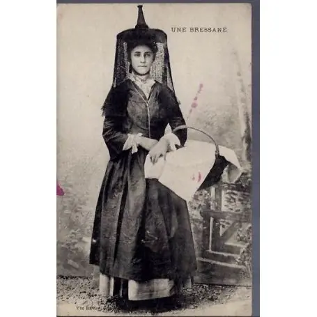 Top Vente Carte postale 01 - Bressans - femme en costume bressans - Voyage - Dos divise
