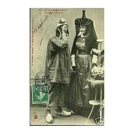 Carte postale 01 - Costume Bressan - Invitation a la danse Remise