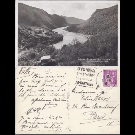 Carte postale 01 - Environs d'Oyonnax - Les gorges de l'Ain Achat Immédiat