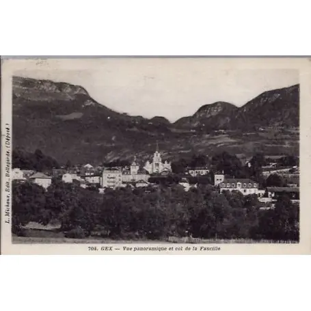 Solde Carte postale 01 - Gex - Vue panoramique et col de la Faucille - Voyage - Dos divise...