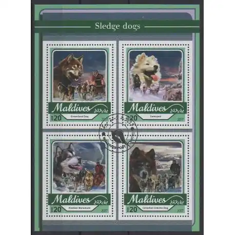 Maldives - 2017 - No 5570/5573 - Chiens - Oblitérés Marque
