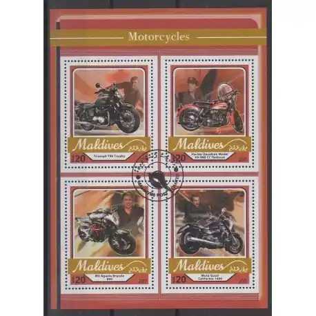 Maldives - 2017 - No 5578/5581 - Motos - Oblitérés Tendance