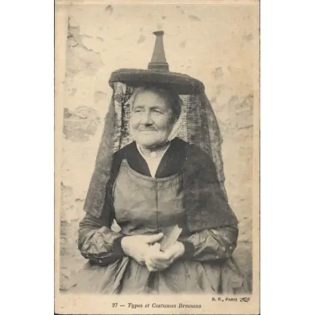 Vente Flash Carte postale 01 - Types et costumes Bressans - N° 27