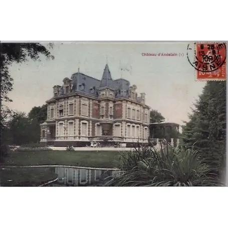 Carte postale 02 - Andelain - Le chateau d'Andelain - Voyage - Dos divise... Usine Directe