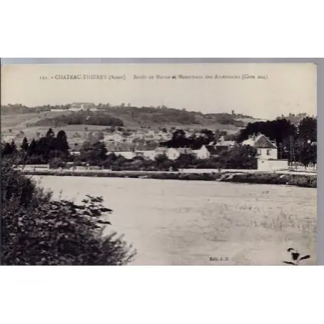Carte postale 02 - Chateau-Thierry - Bords de Marne et Monument des Americains - Non voyag... Original