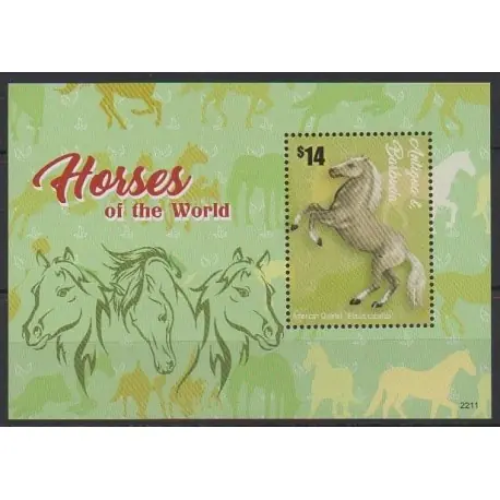 Antigua et Barbuda - 2022 - No BF831 - Chevaux Top Qualité