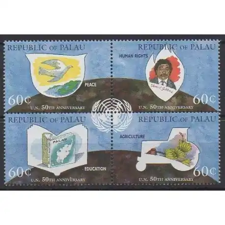 Palau - 1995 - No 836/839 - Nations unies Meilleure Qualité