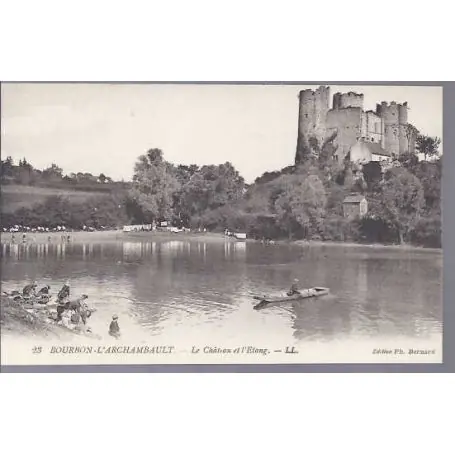 Meilleur Prix Carte postale 03 - Bourbon l'Archambault - Le chateau et l'etang - Lavandieres