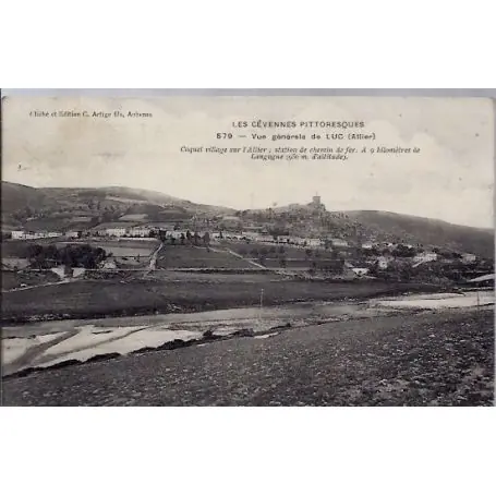 Édition Limitée Carte postale 03 - Luc - Les cevennes pittoresques - Vue generale de Luc - Voyage - Dos di...