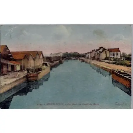 Carte postale 03 - Montlucon - Les bords du canal du Berry - Non voyage- Dos divise... Populaire