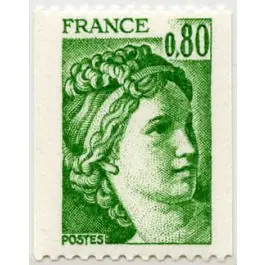 Original Timbre de collection France - 1980a Roulette Numro Rouge