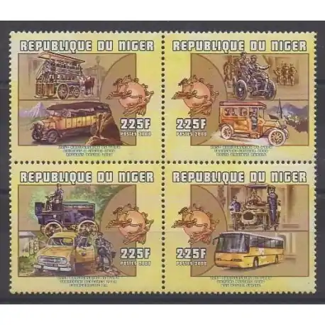 Niger - 2000 - No 1457/1460 - Transports - Service postal Prix Choc
