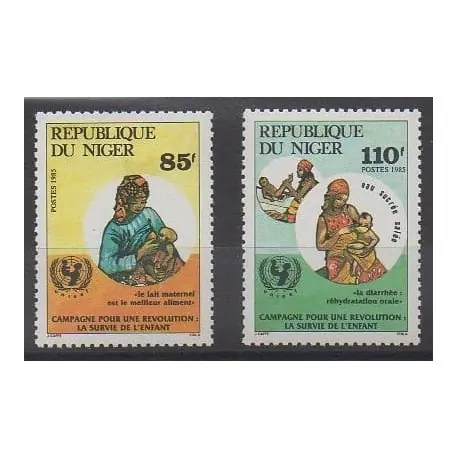Bon Marché Niger - 1985 - No 660/661 - Enfance - Santé ou Croix-Rouge
