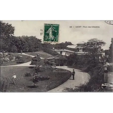 Seulement Aujourd’hui Carte postale 03 - Vichy - Parc des Celestins - Voyage - Dos divise...