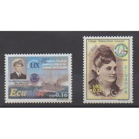 Nouvel Arrivage Équateur - 2000 - No 1503/1504 - Célébrités