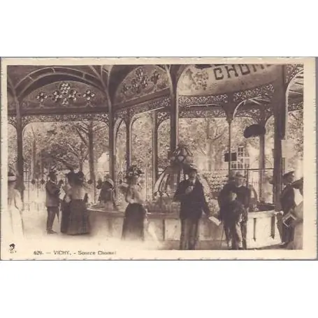 Carte postale 03 - Vichy - Source Chomel - Animee Gros Lot