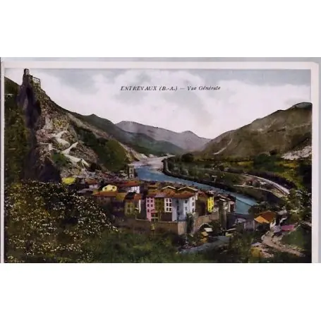 Carte postale 04 - Entrevaux - Vue generale - Non voyage - Dos divise... Super Prix